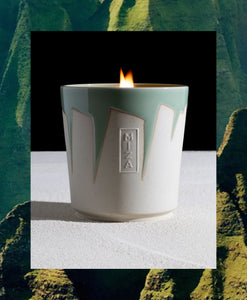 Ma‘ukele – The Rainforest scented candle by MIZA comes in an artisan-made ceramic vessel, with a lucious green scent.